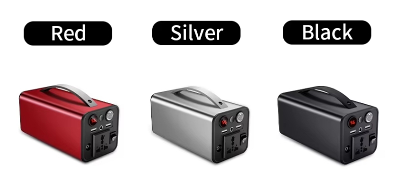 180Wh Portable Power Station Color Variations: Red, Silver, Black 180Wh Portable Power Station Color Variations: Red, Silver, Black